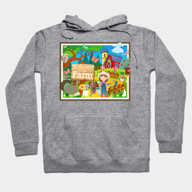 Welcome to the Farm Hoodie by ARTWORKandBEYOND